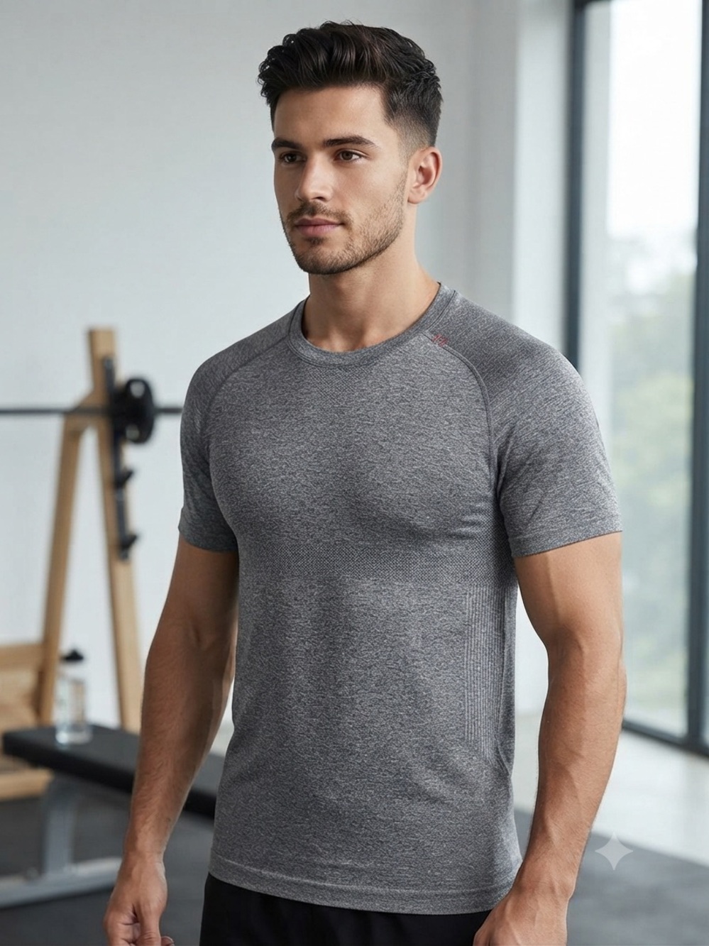 Men's Lululemon Performance Crew Shirt - Gray Medium